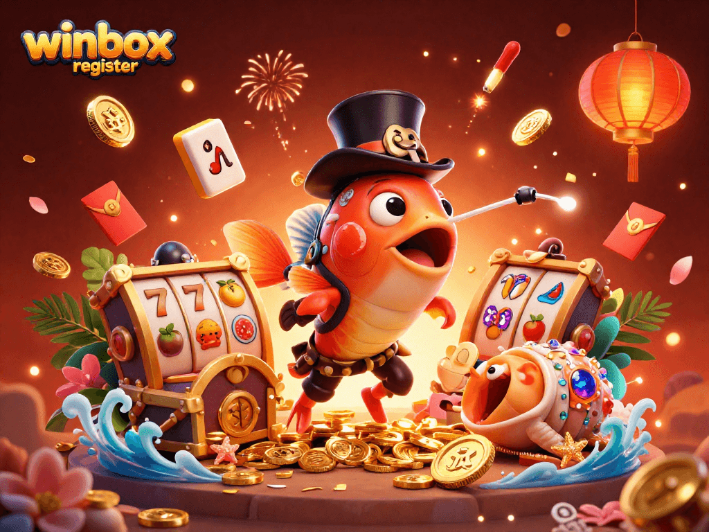 Experience how to winbox register with an enticing 3D gaming scene filled with treasures.