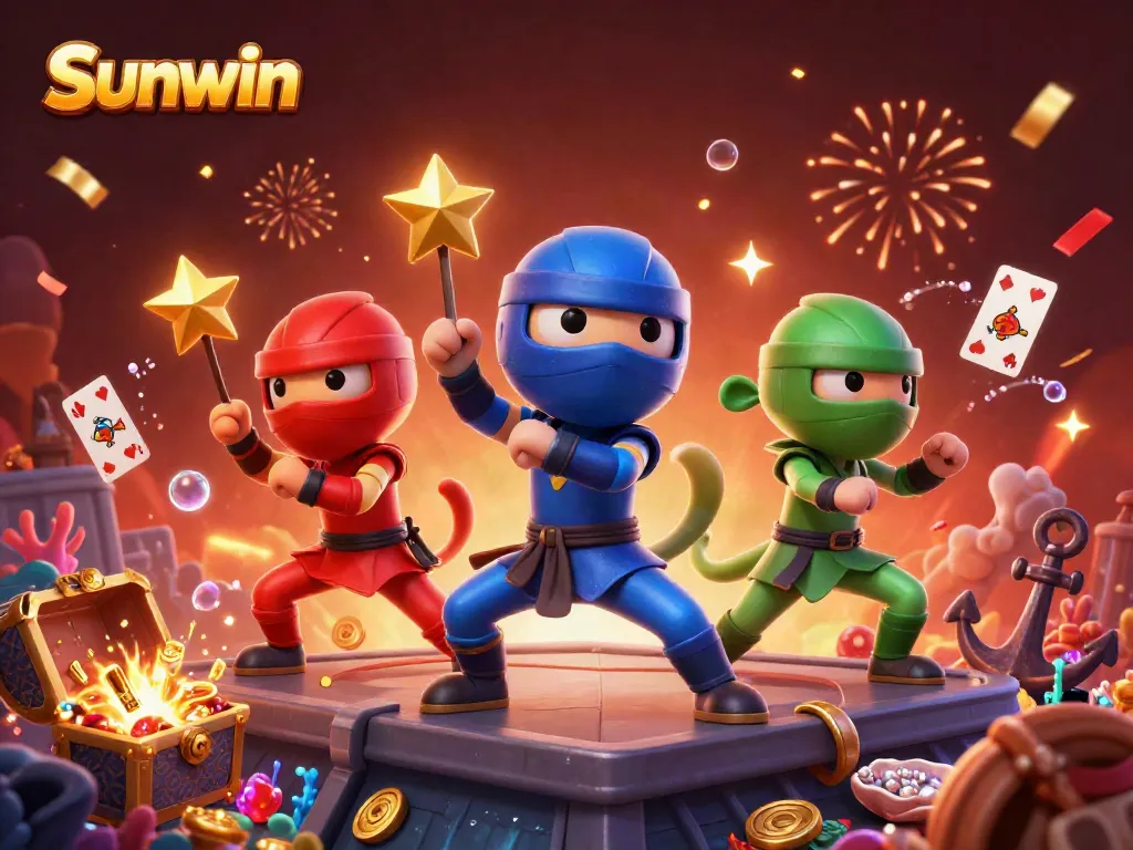 Engage in thrilling casino adventures with Sunwin, featuring dynamic chameleon ninjas and explosive treasures.