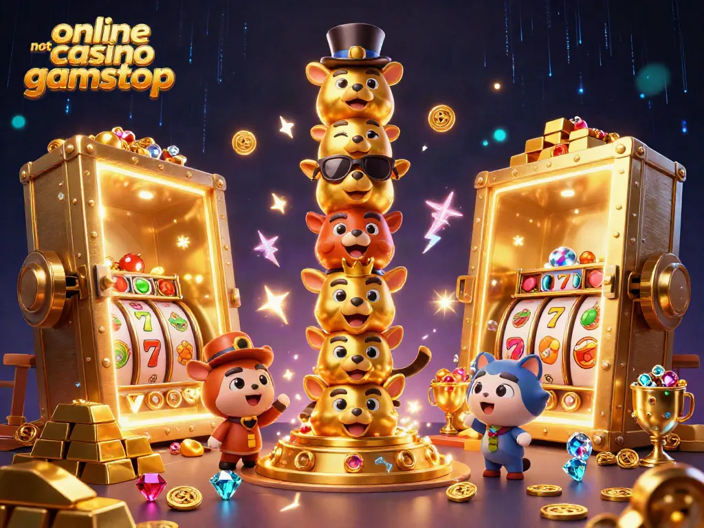 Experience the thrill of an online casino not on gamstop with vibrant 3D characters and exciting game elements.