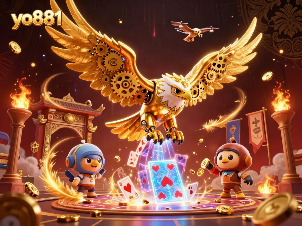 Experience thrilling sports betting with yo881's exciting 3D casino illustration featuring dynamic gaming elements.