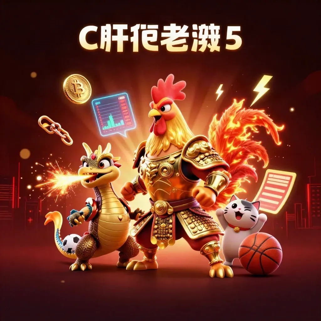 Rooster warrior, dragon hatchling, and fortune-cat amid casino-gaming neon and glowing coins