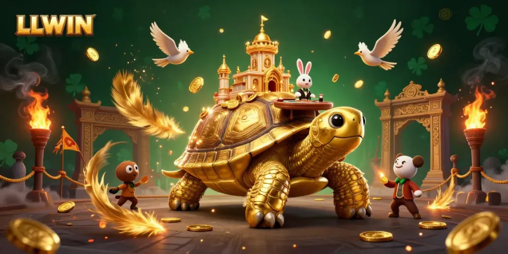 LLWIN offers a thrilling online casino experience featuring vibrant 3D illustrations of games and characters.