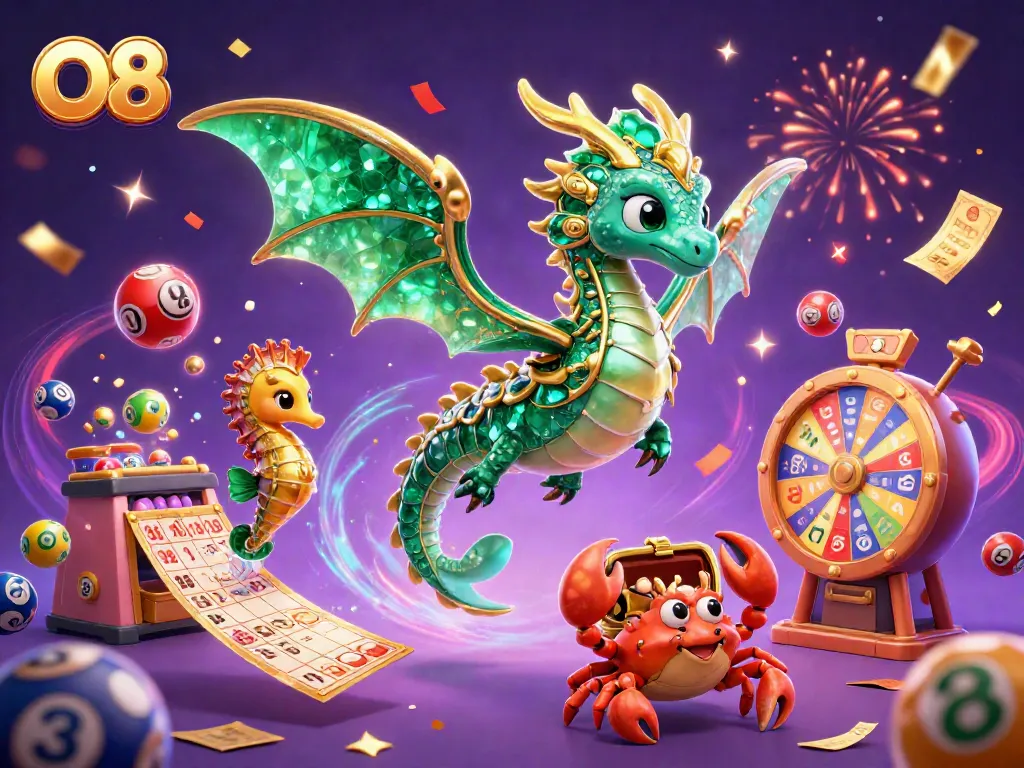 Win big at O8 with dynamic lottery games and treasures from the magical sea!