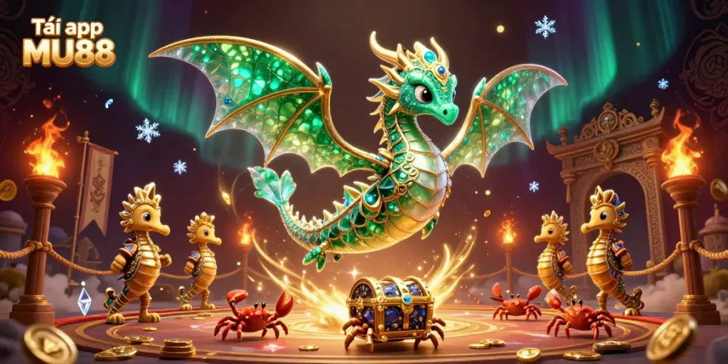 Engage with Tải app MU88 to experience a vibrant mobile gaming world, featuring dynamic elements and characters.