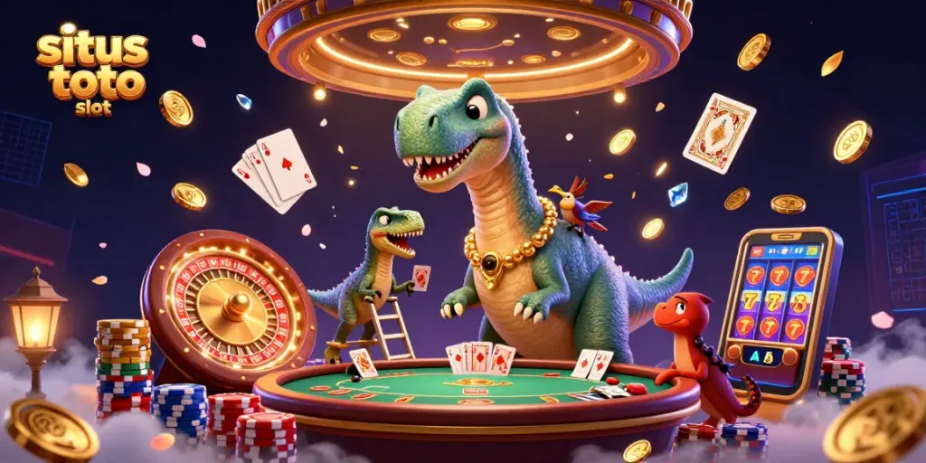 Experience situs toto slot with vibrant 3D casino characters, dynamic game elements, and rich visual depth.