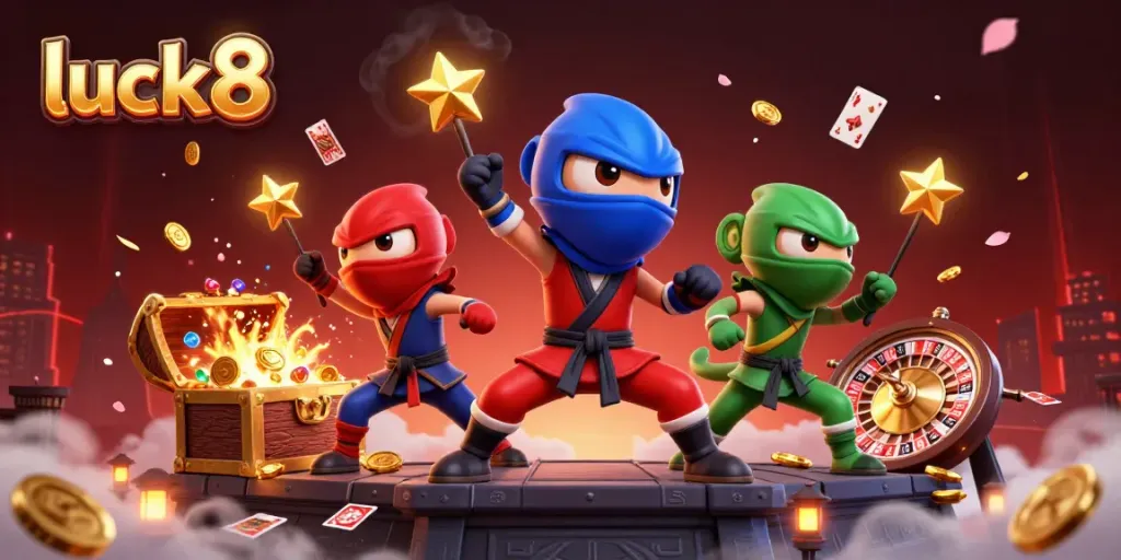 Join the luck8 chameleon team as they showcase their betting skills amidst tons of gold!