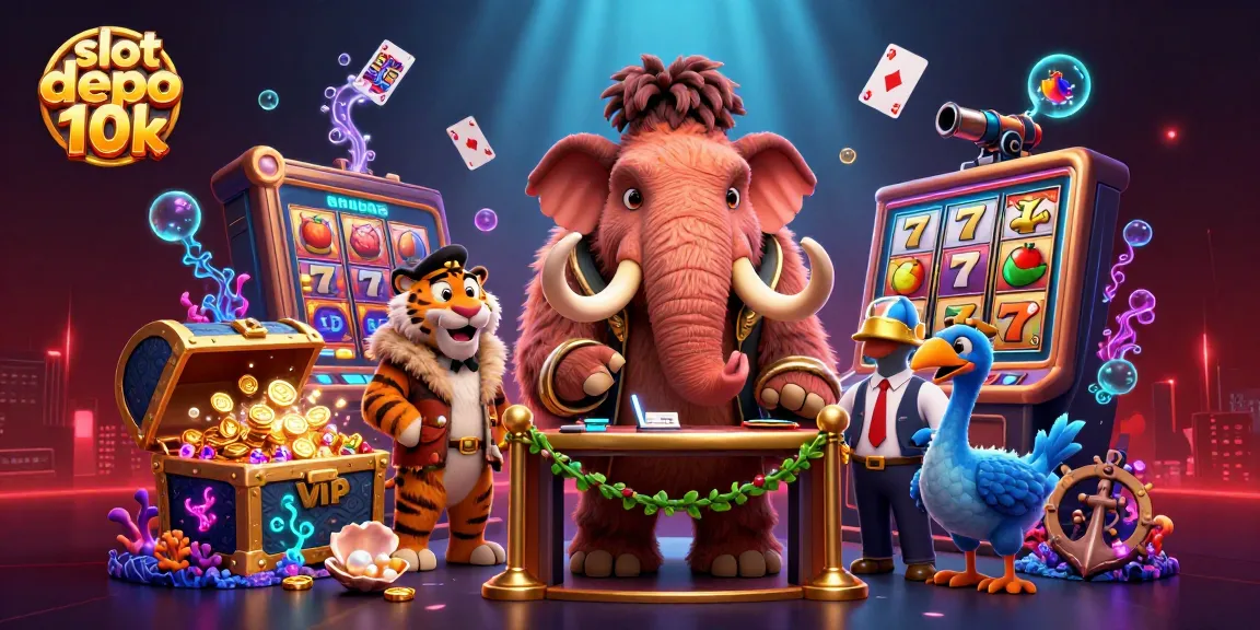 Engage with slot depo 10k featuring vibrant 3D casino scene with unique characters and elements.